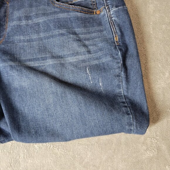 Democracy Womens Jeans 20W Plus Absolution Cropped Dark Blue Denim SL102E - Picture 4 of 11